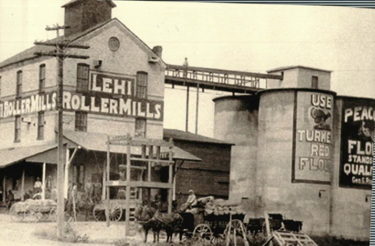 Lehi Roller Mills stands proudly around the turn of the 20th century.