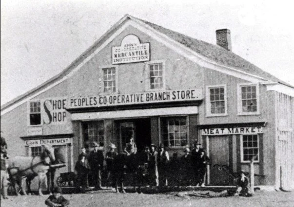 The People’s Co-op on Main Street circa 1880s. The former location of the Lehi Union  Exchange. Lehi Historical Society.