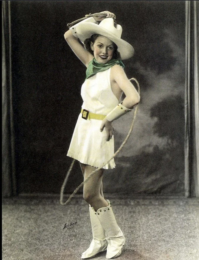 Photograph of Lorene Donaldson, the first ever Ogden Pioneer Days Whoopie Girl, was taken in 1936