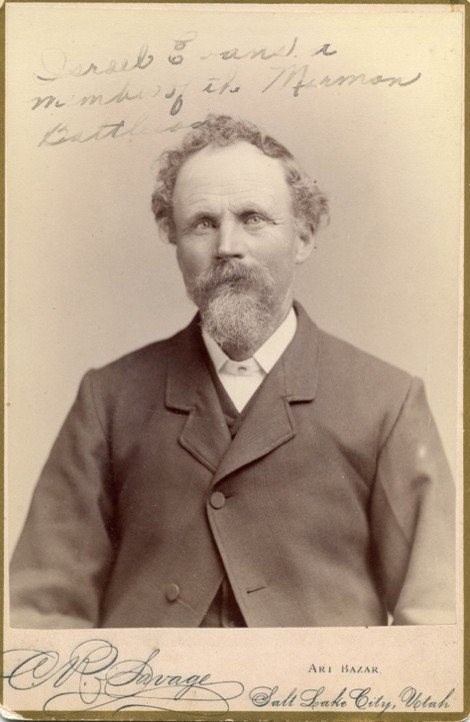 This photo of Israel Evans notes he was a member of the Mormon Battalion. 
