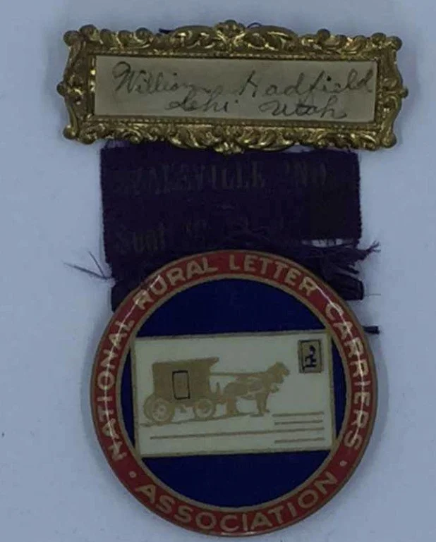 William's name tag for national mail carriers convention.