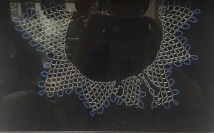 Mary Wanlass Hutchings collar at Hutchings Museum, Lehi, Utah. Courtesy of Family Search.