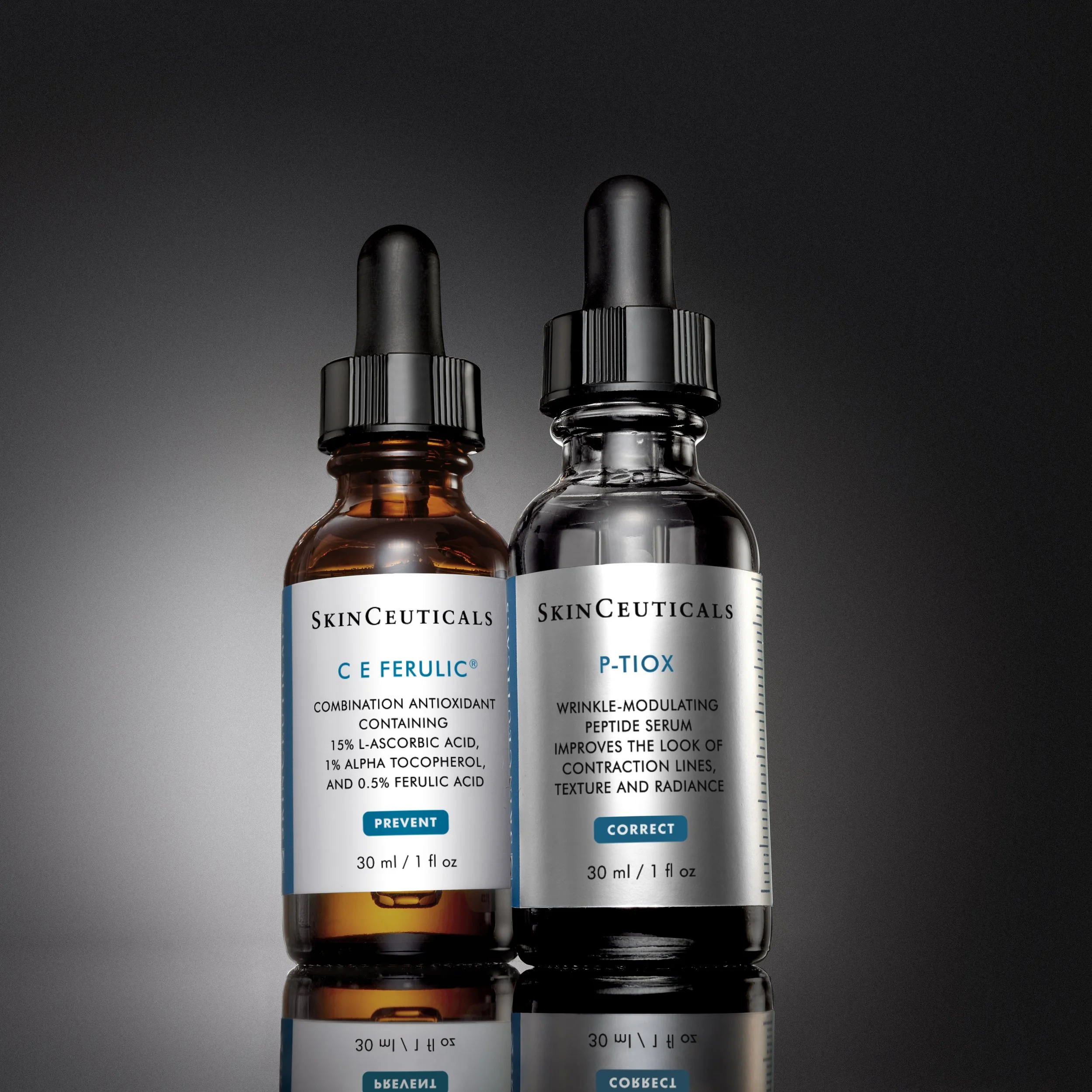 Skin Ceuticals CE Ferulic and P Tiox are topical high potency skincare products