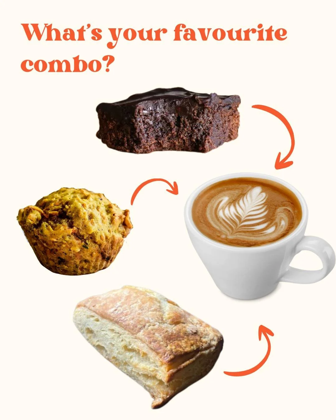 What's your sweet treat + coffee combo of choice? With muffins, brownies, crumble bars, cookies and cheesecake we've got you covered whatever you desire! (I see all of you eating cheesecake before 10am every Friday, and let me just say I have the utm