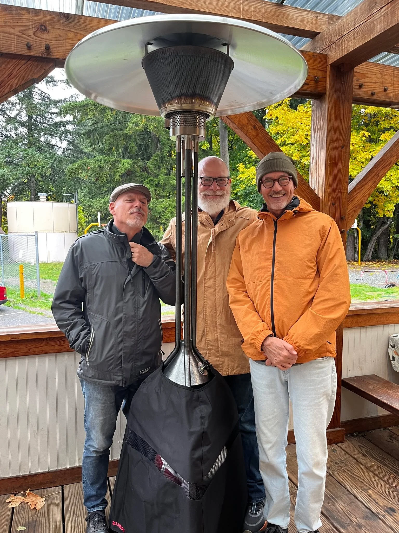 The weather is icky but it's toasty on the café deck thanks to our heater! Get out of the rain and come enjoy a hot lunch and good company. We're here until 2pm!