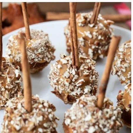 Chef Kara has some spooktacular treats in store for us tomorrow! You'll find ghostly shortbread cookies, caramel apple muffins (yes, that's muffins DIPPED IN CARAMEL) plus an assortment of pumpkin-y delights (don't be surprised if you find a rogue ey