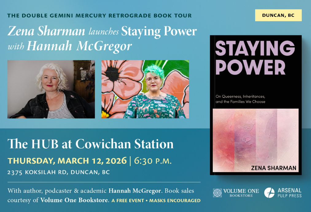 Book Launch - Zena Sharman with Hannah McGregor