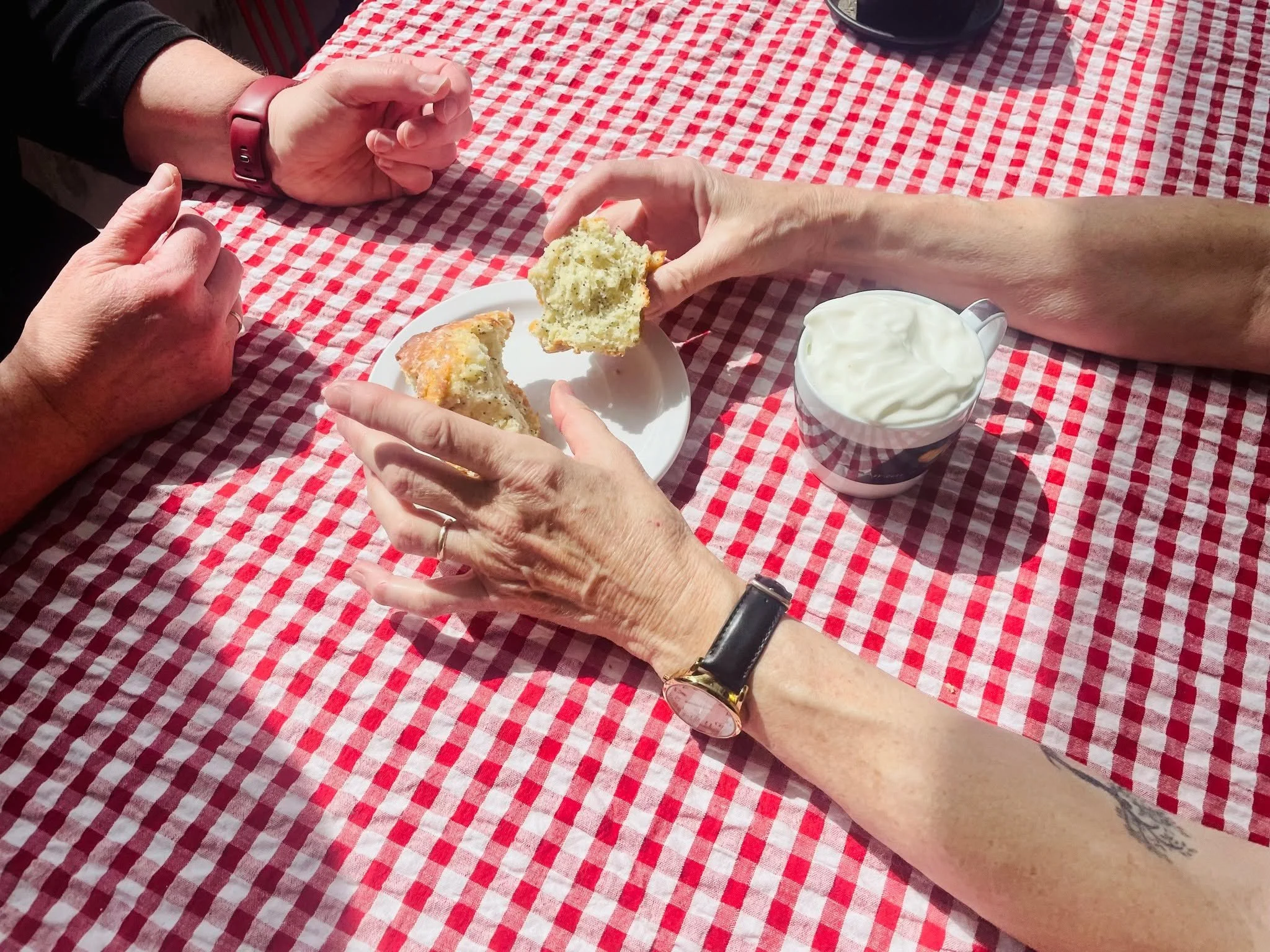 It's a perfect day to share a sweet treat with a friend at the Hub Caf&eacute;!  Come enjoy a Nutty Ella, London Fog or cappuccino and pair it with a lemon poppy seed muffin, or perhaps a pear chevre crumble bar?

Open until 2pm today! (Friday)