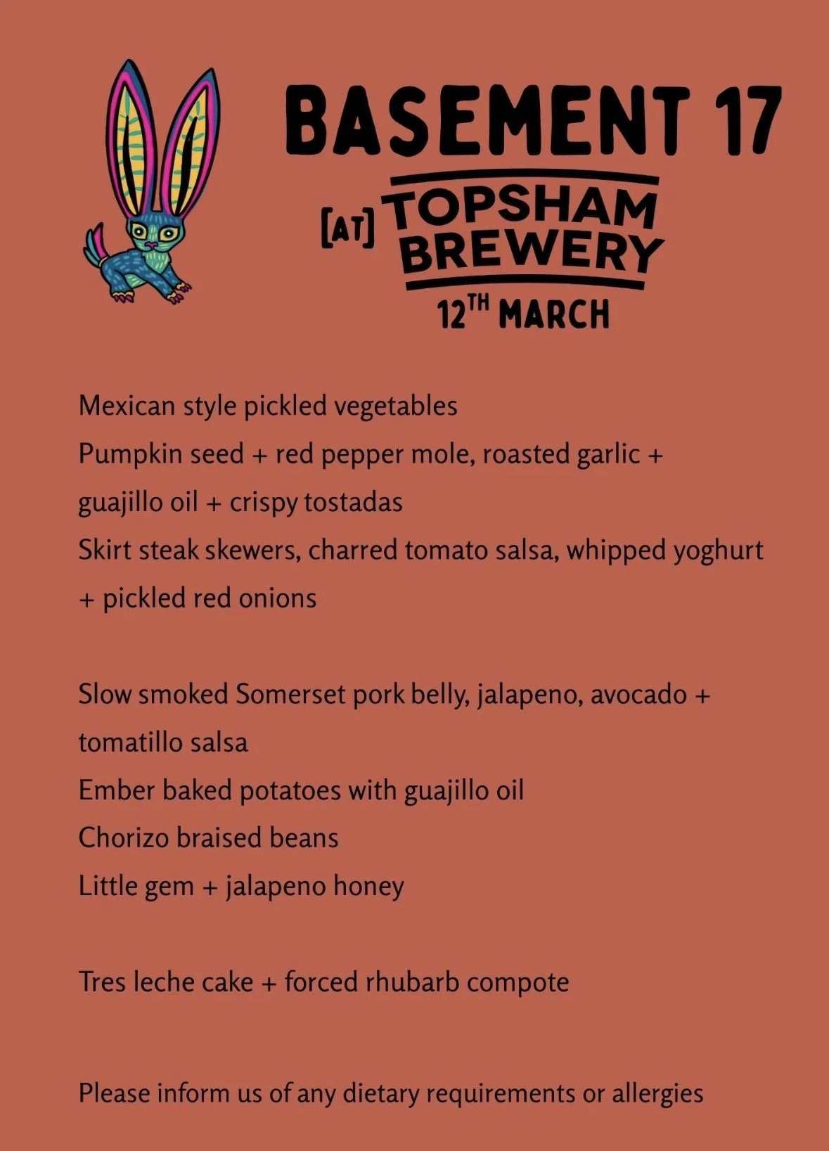 Supper club @ Topsham Brewery 