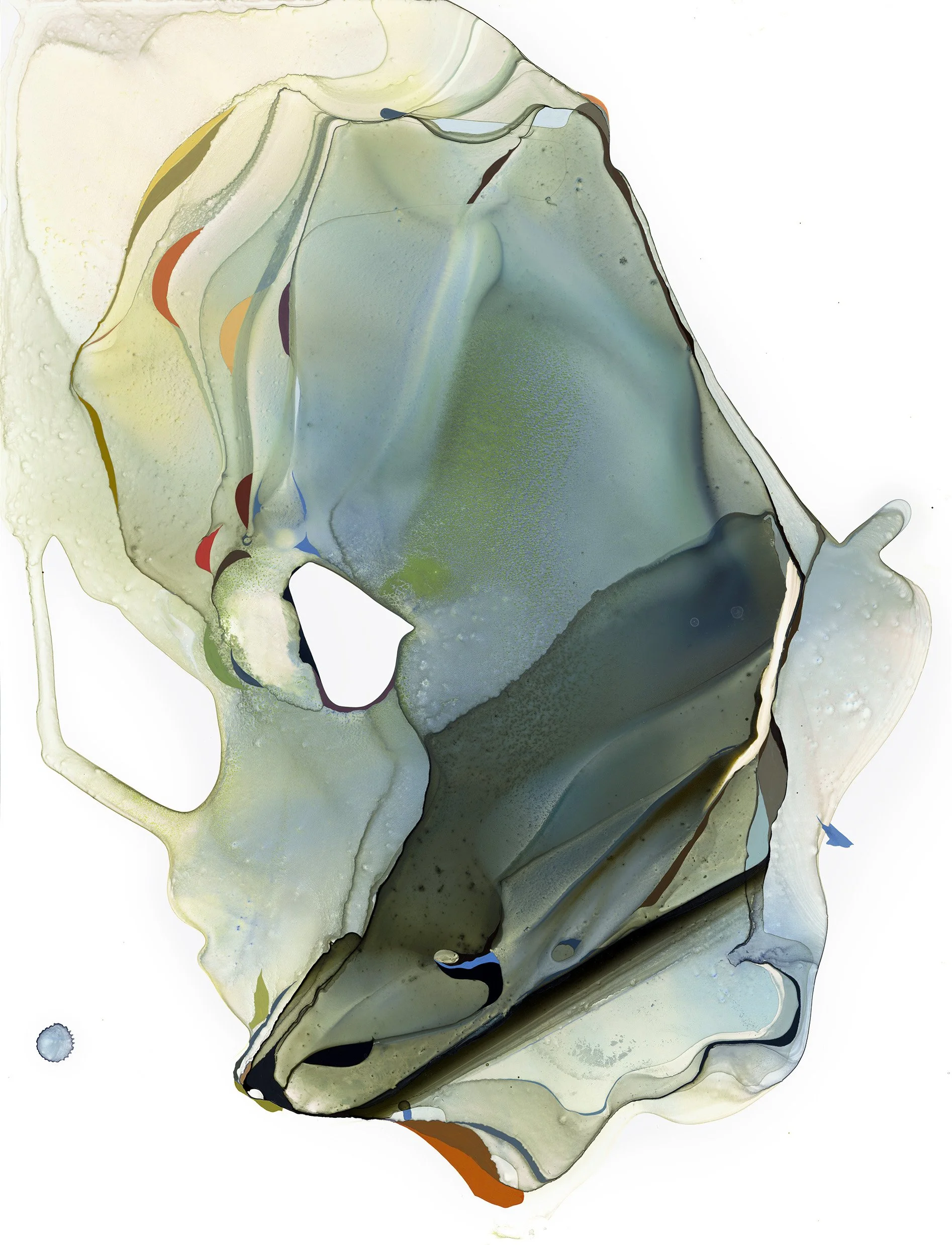 Looking Glass, 20 x 26 inches, Watercolor, gouache, and acrylic ink on paper, Sold
