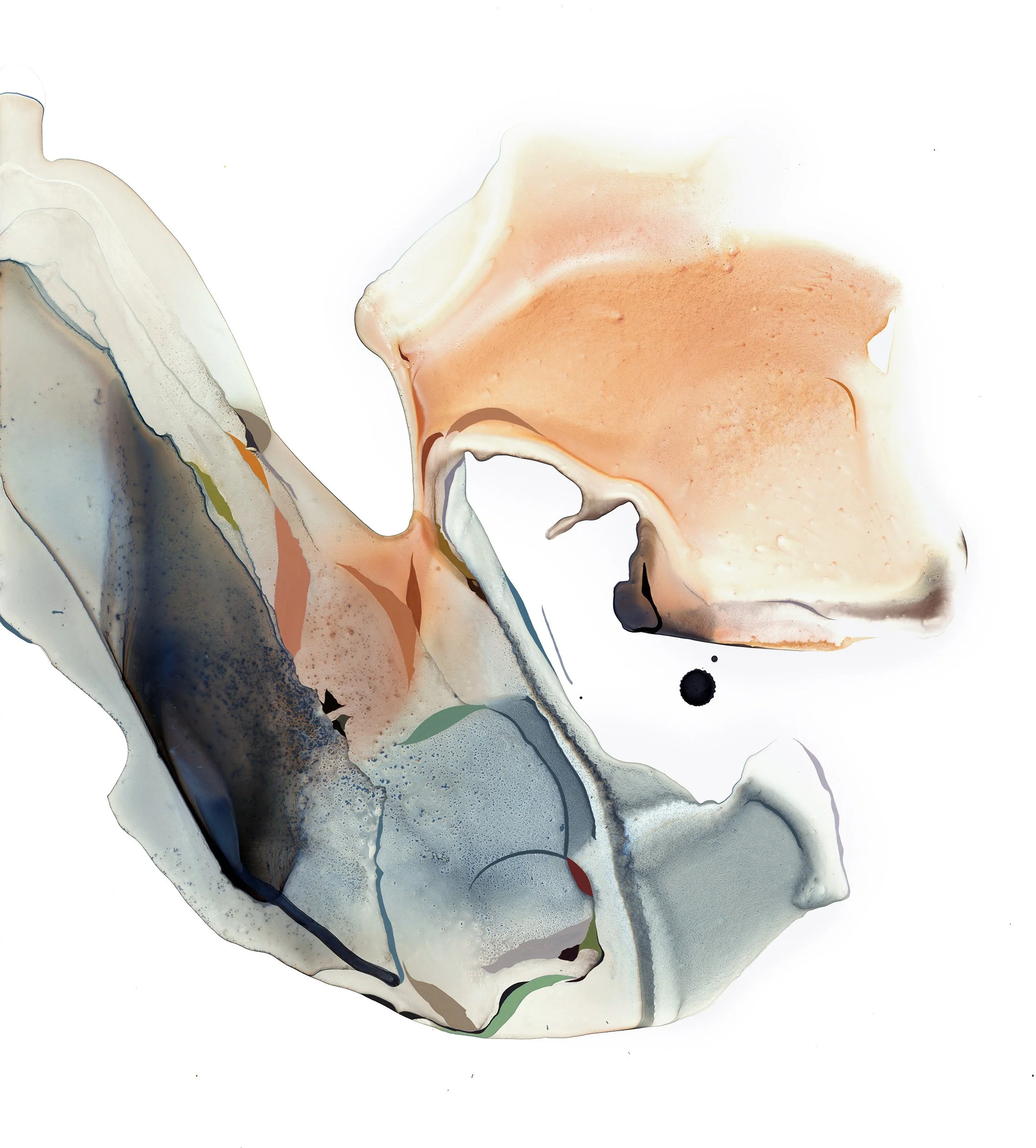 Wing Study, 20 x 22 inches, Watercolor, gouache, and acrylic ink on paper, Sold