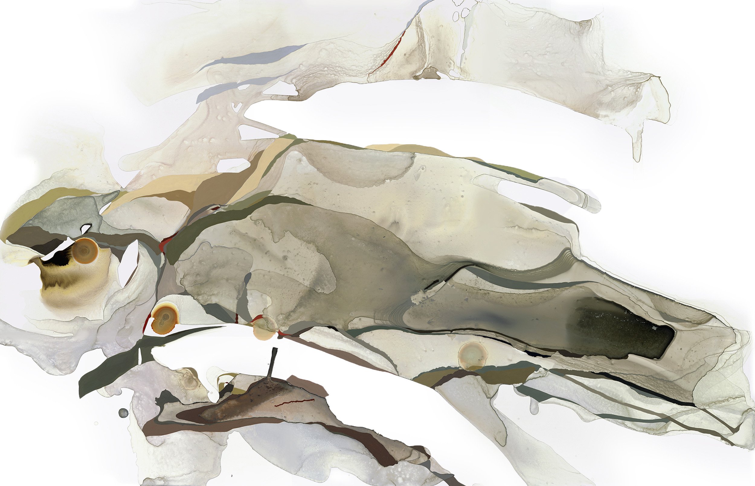 Overlook, 40 x 26 inches, Watercolor, gouache, and acrylic ink on paper, Available