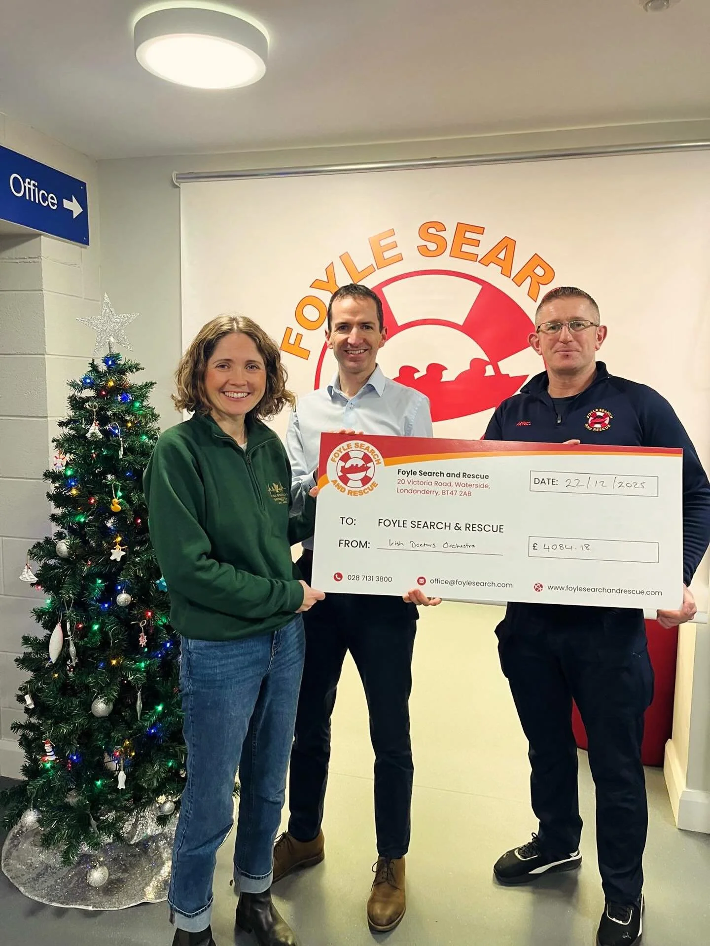 A grand total of &pound;4084.18 raised for Foyle Search &amp; Rescue at our recent Guildhall Derry concert!