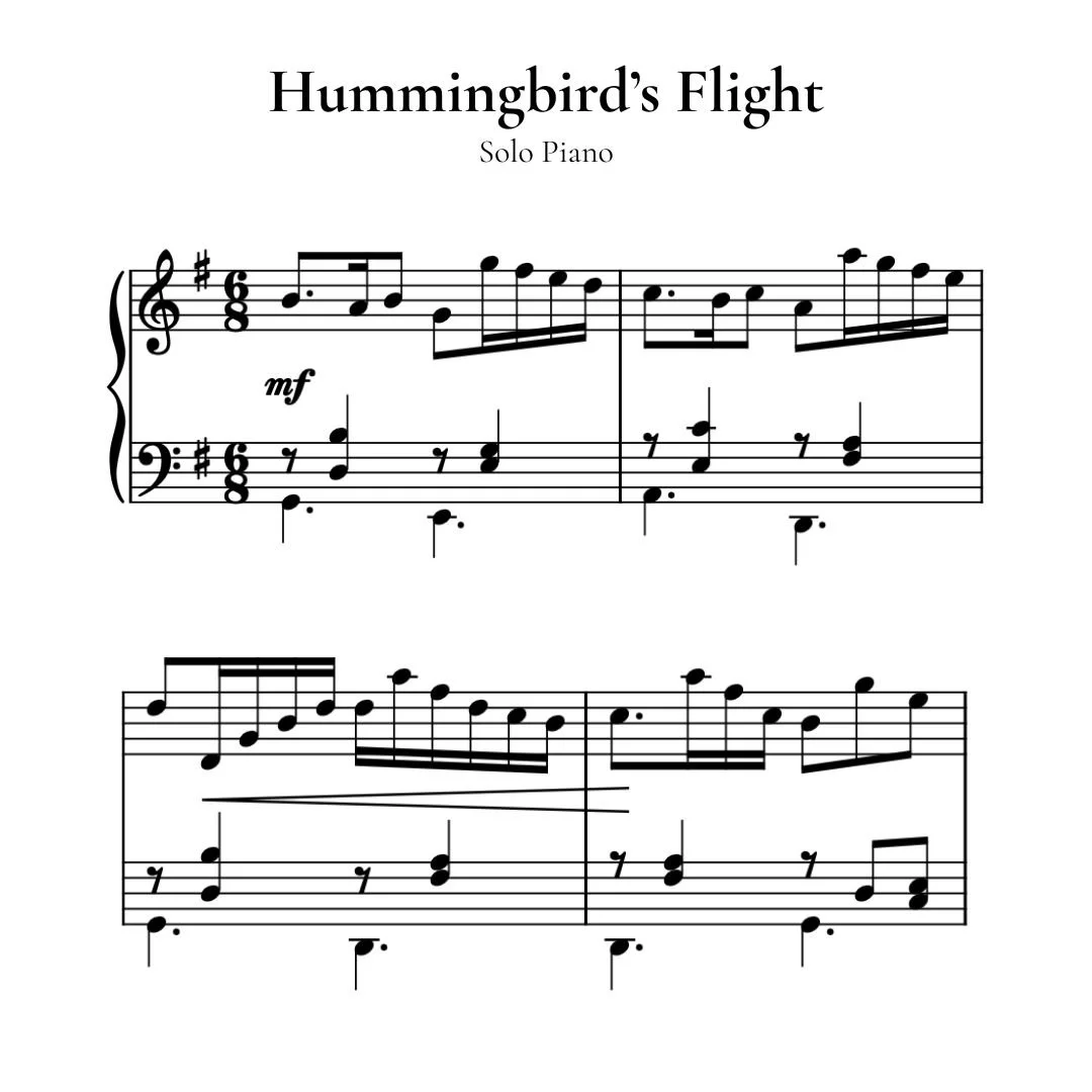 Hummingbird's Flight – Solo Piano