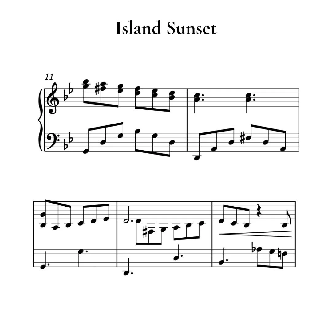 Island Sunset – Piano