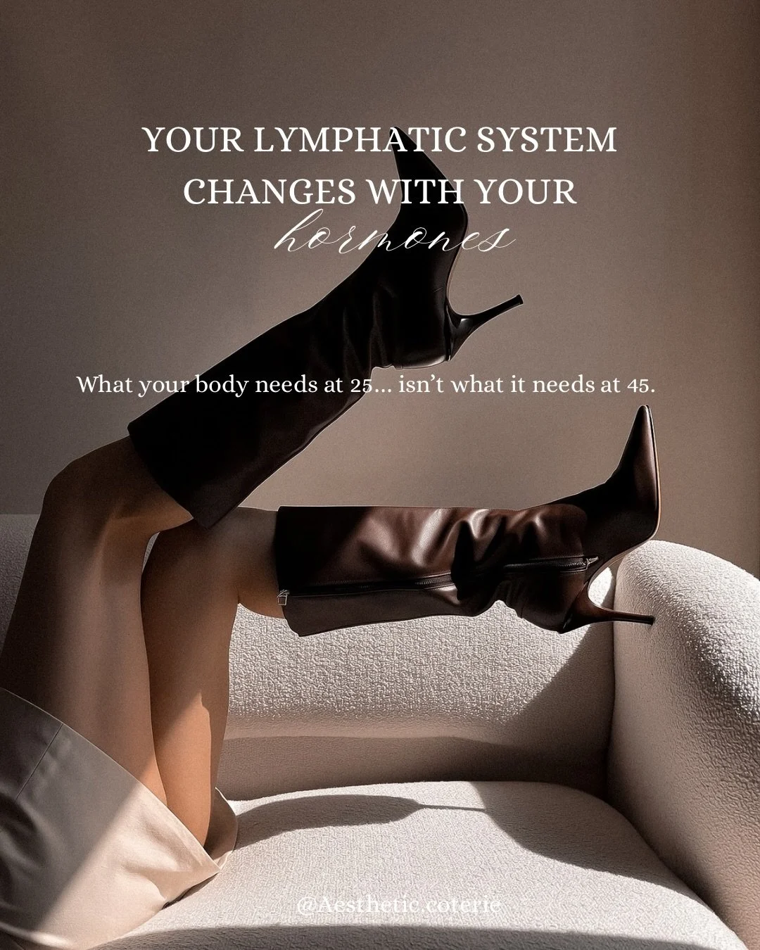 Your body isn&rsquo;t the same as it was 5 years ago
and it&rsquo;s not supposed to be.

Hormones influence fluid retention, inflammation, and circulation&hellip;
which means they directly impact your lymphatic system.

Research shows:
&ndash; Estrog