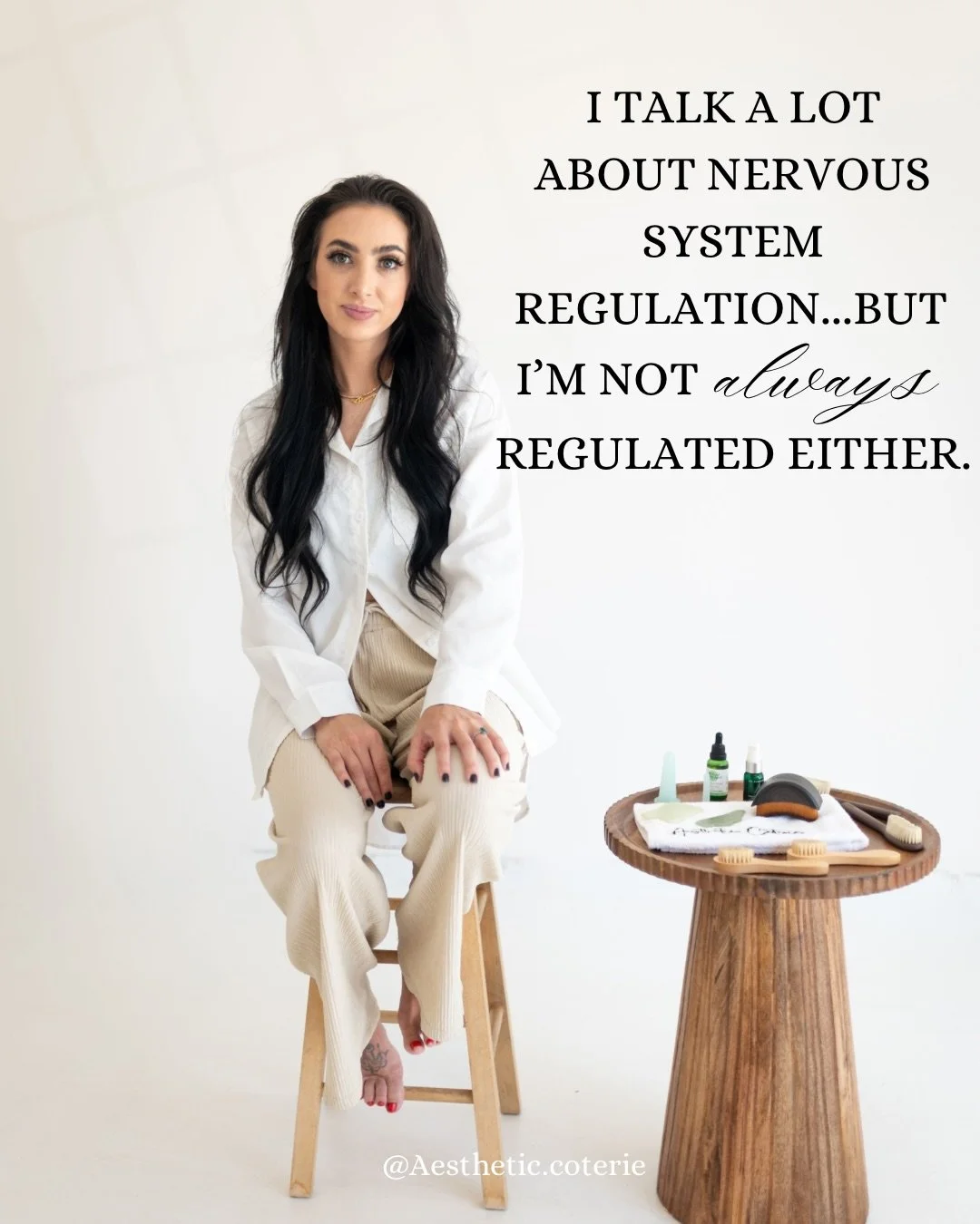 I&rsquo;ll always be honest with you&mdash;I don&rsquo;t live in a perfectly regulated state.

I&rsquo;m human. I run a couple of businesses , I have late nights, I love my coffee, I have to keep up with a toddler, I can push myself too hard at the g
