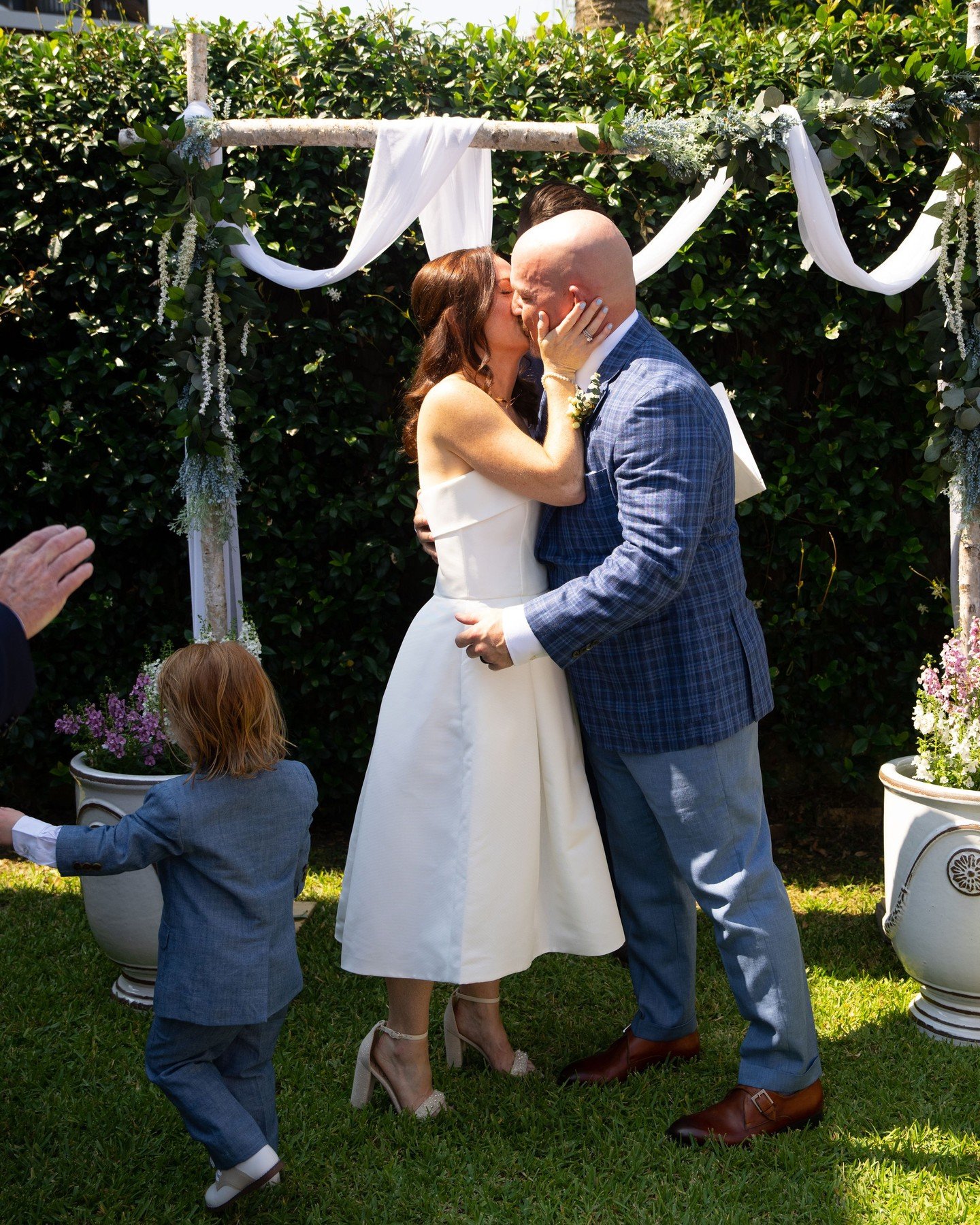 Remembering this sweet backyard wedding in June &ndash; 
When Susan and Adam approached me about covering their wedding, they were already clients, having hired me to shoot the headshots for their law firm's website. I was honored that they chose me 