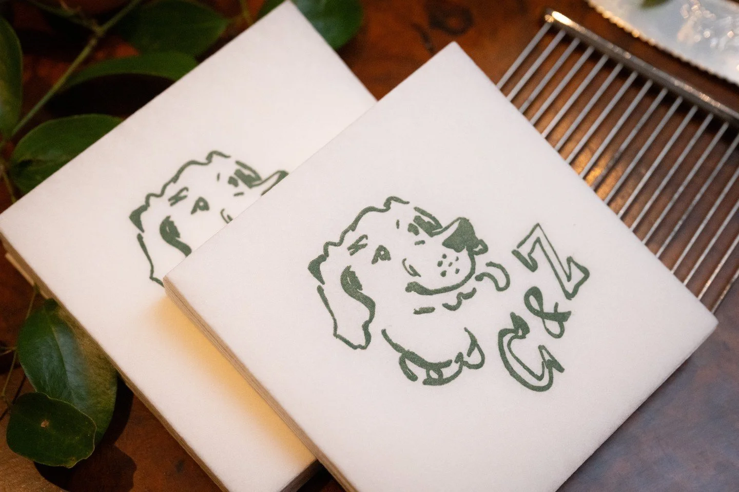 Winter citrus and endless love for Carroll&rsquo;s pup, Pete Sampras.⁠
⁠
@samcrosby05 brings Pete&rsquo;s charm to life on cocktail napkins, while @bittersweetnola delivers exquisite confections to match the vibe.