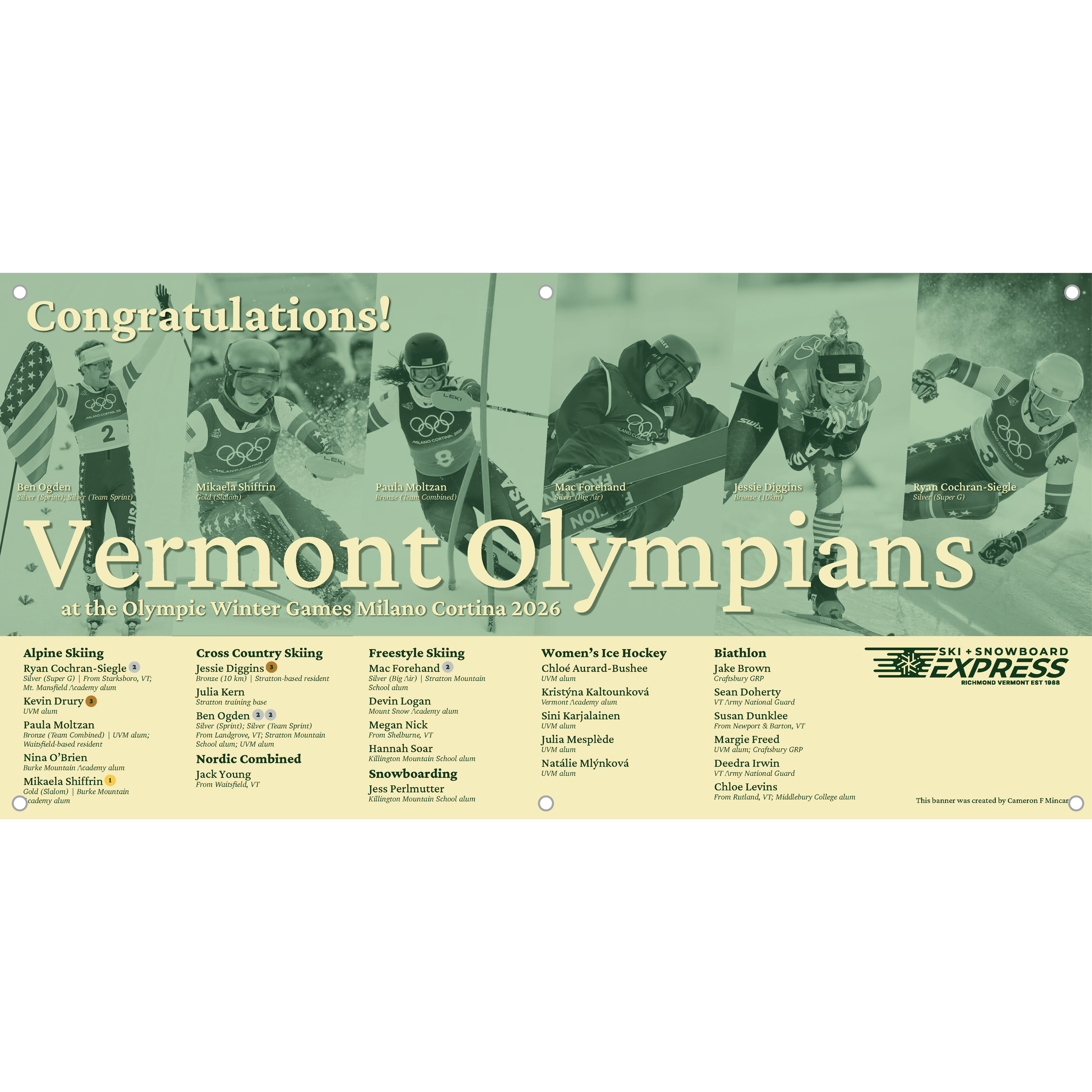 Ski + Snowboard Express - Olympic Banner - 2026