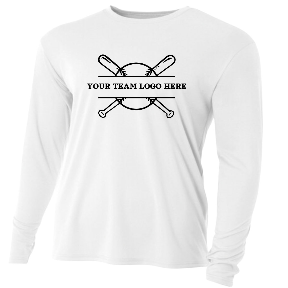 Polyester Long Sleeve Tee - White