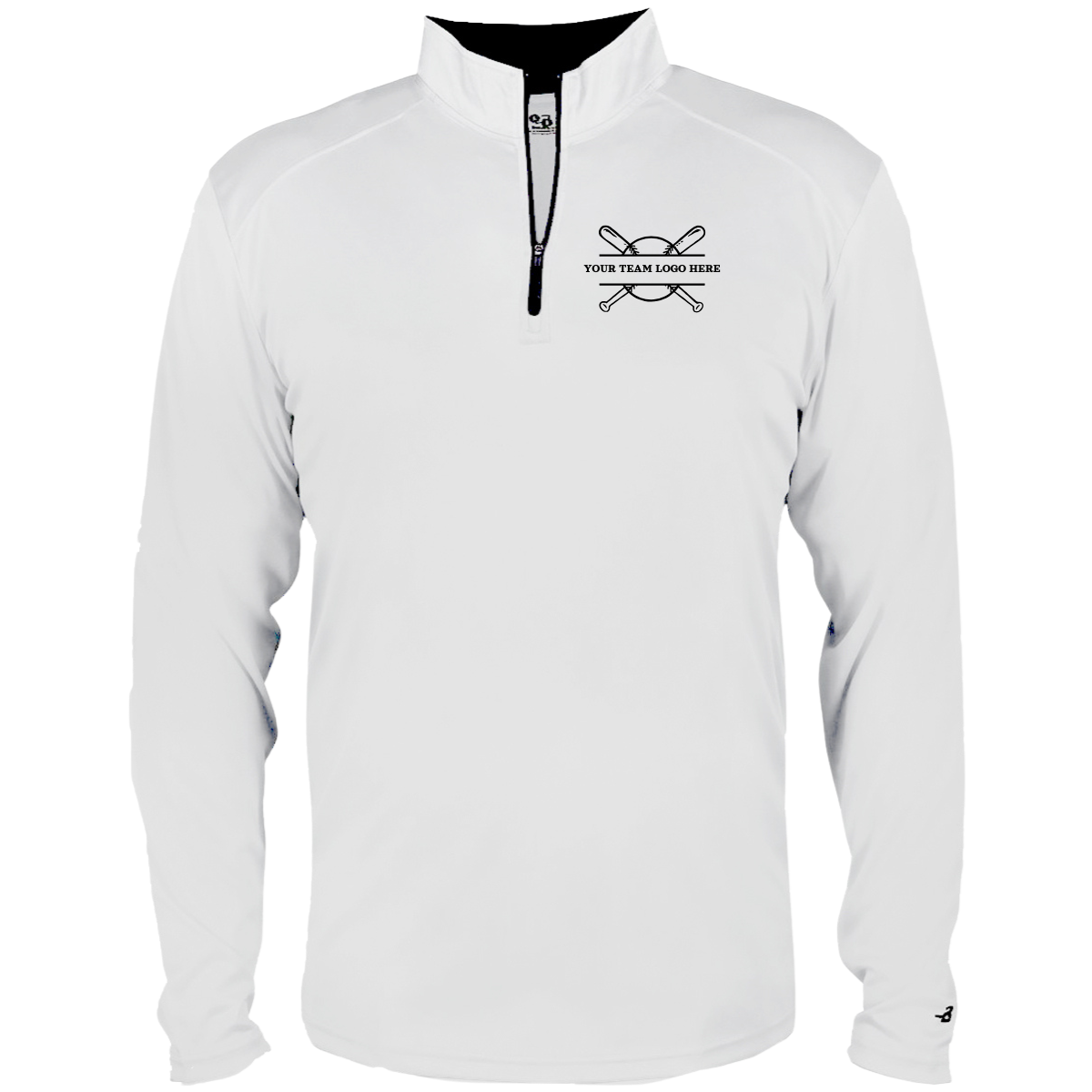 1/4 Zip Pullover Shirt - White