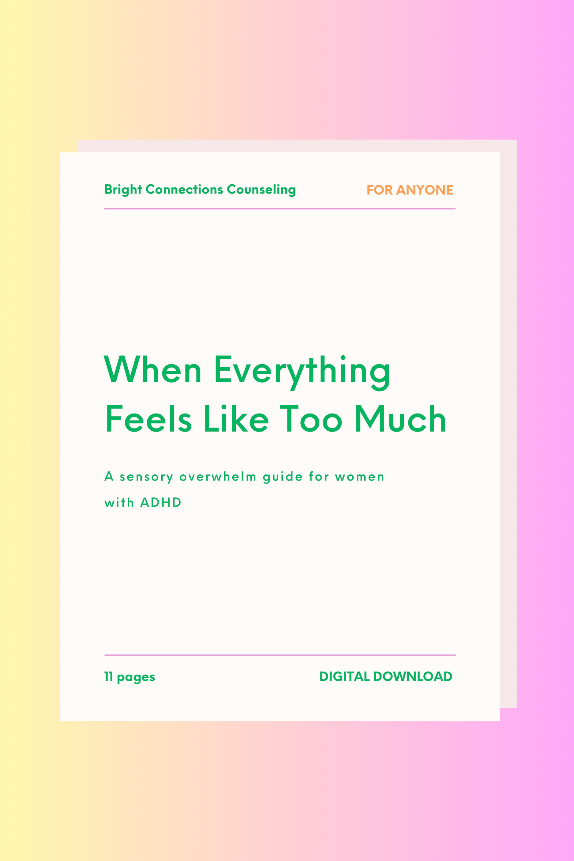 Sensory Overwhelm Guide for Women with ADHD