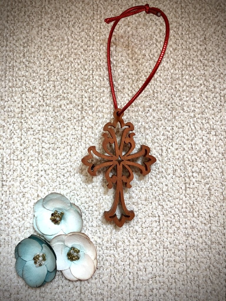 Cherry Cross Ornament