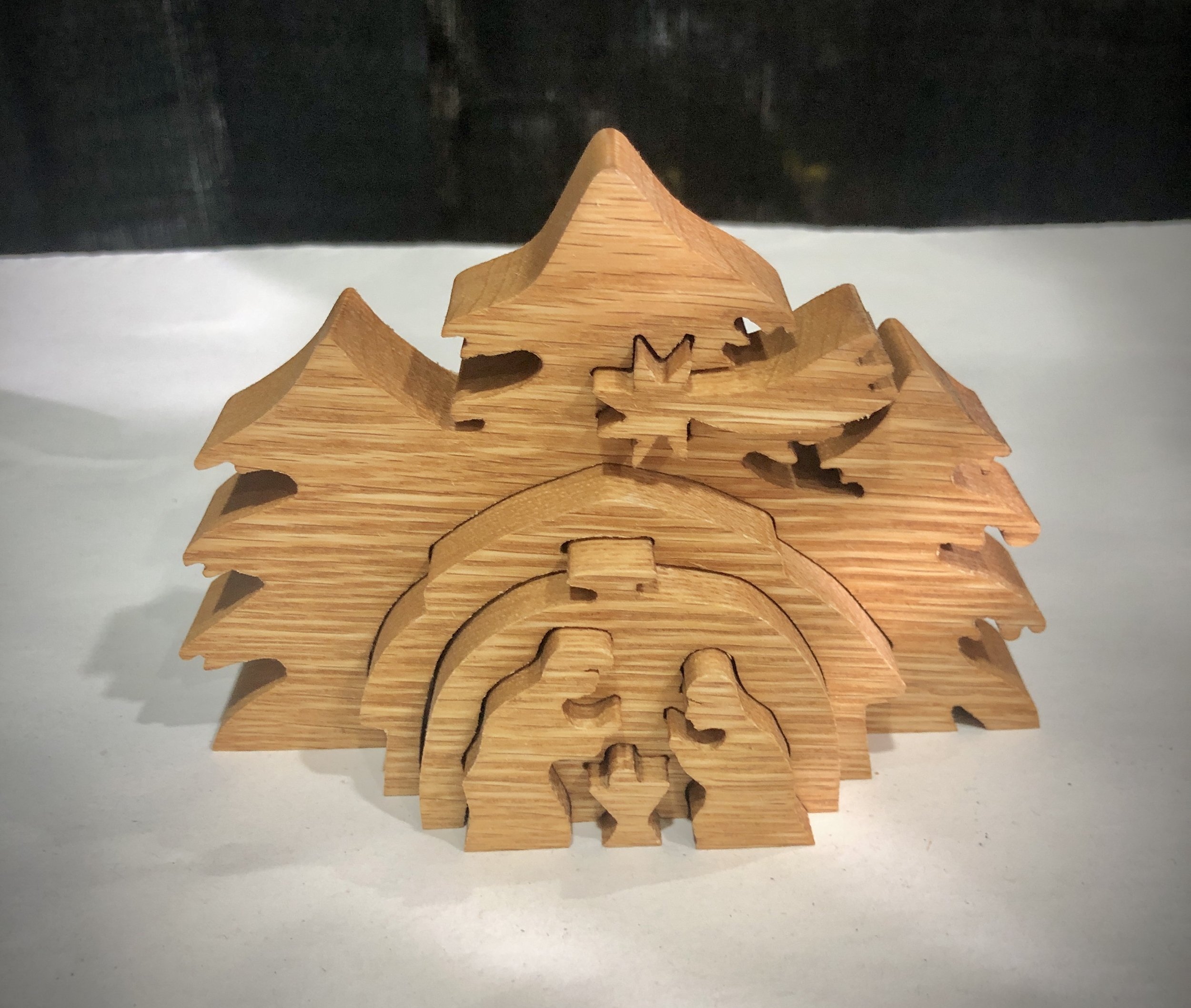 Large Oak Nativity