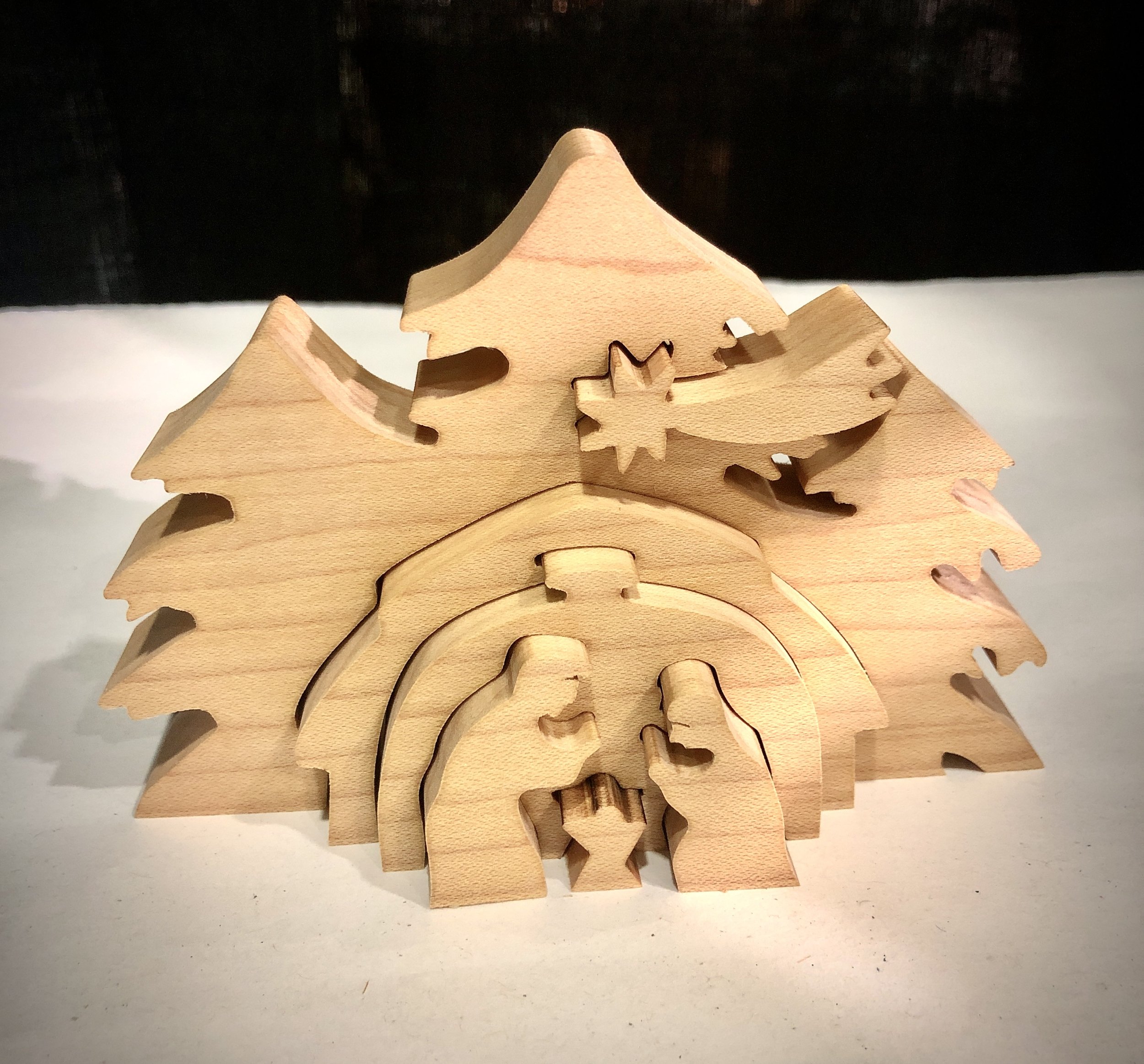 Large Maple Nativity
