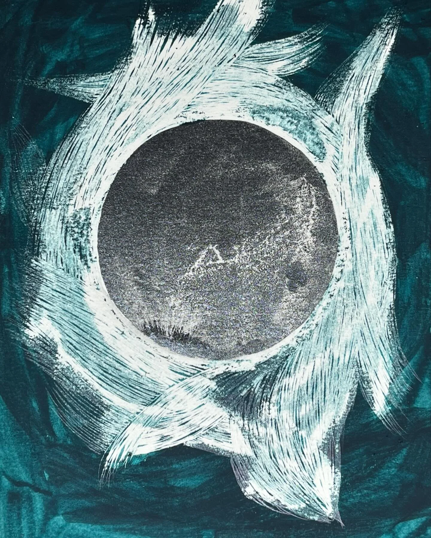 Eclipse No.2
Thinking about April. 

#solareclipse #solareclipse2024 #solareclipseart #moonart #totaleclipse #zoneoftotalility