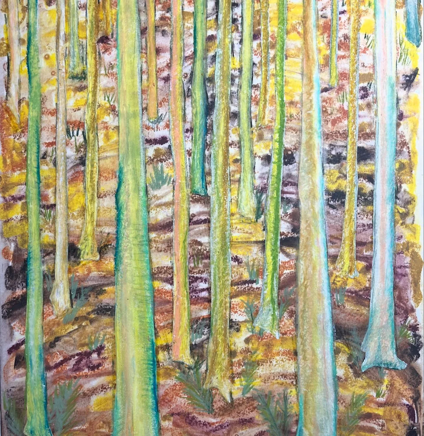 Finding healing today in broken forests. 

&ldquo;One of the penalties of an ecological education is that one lives alone in a world of wounds.&rdquo; 
-Aldo Leopold

#mixedmedia #treeart #roadsideviews