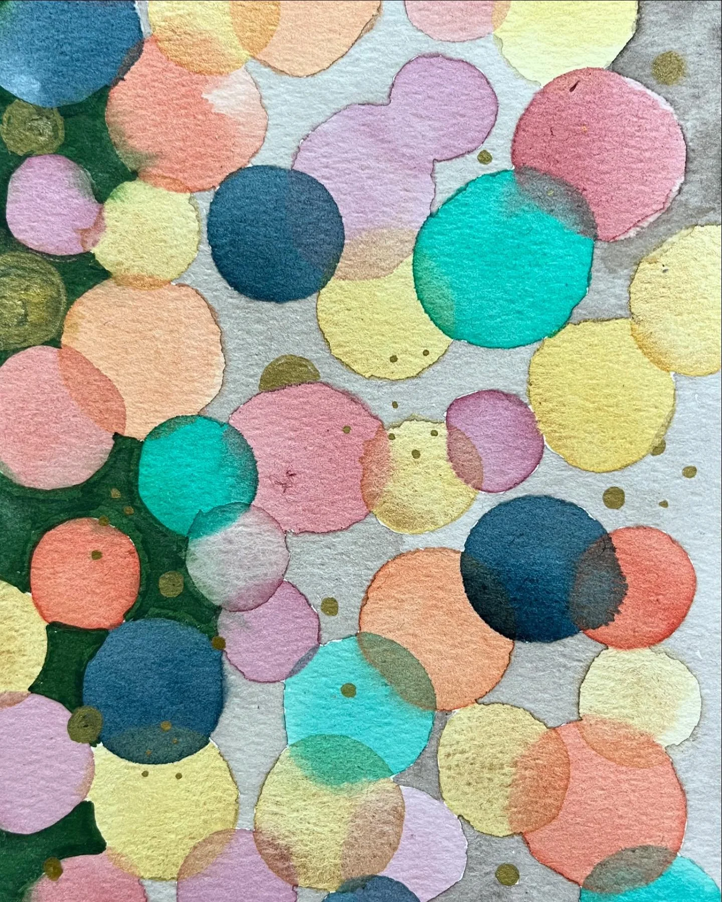 Something is percolating&hellip;.

#bubbleart #watercolorbokeh #bokeh #watercolorpainting #mixedmedia
