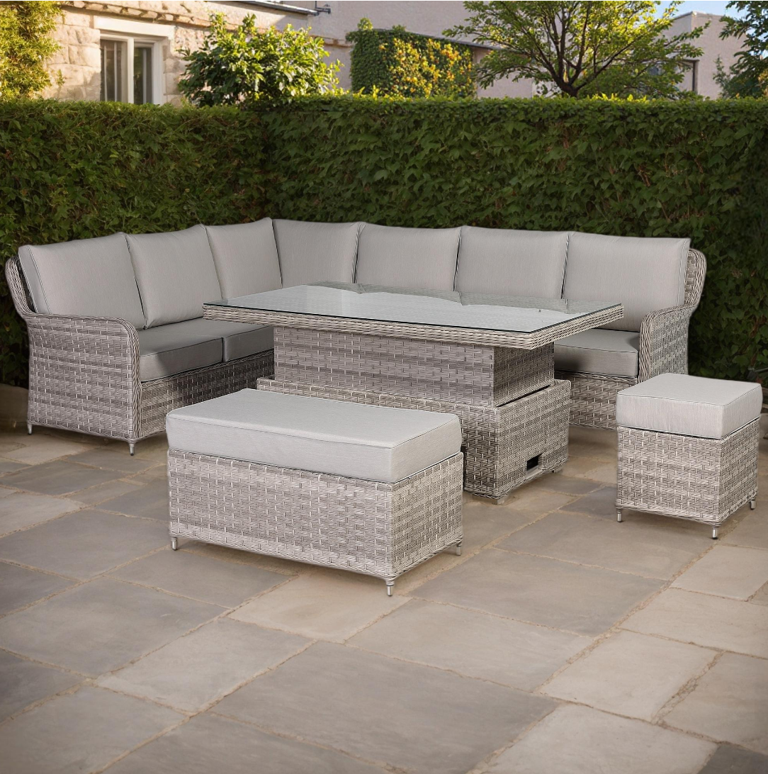 Portofino Large Corner Rising Table Sofa Set