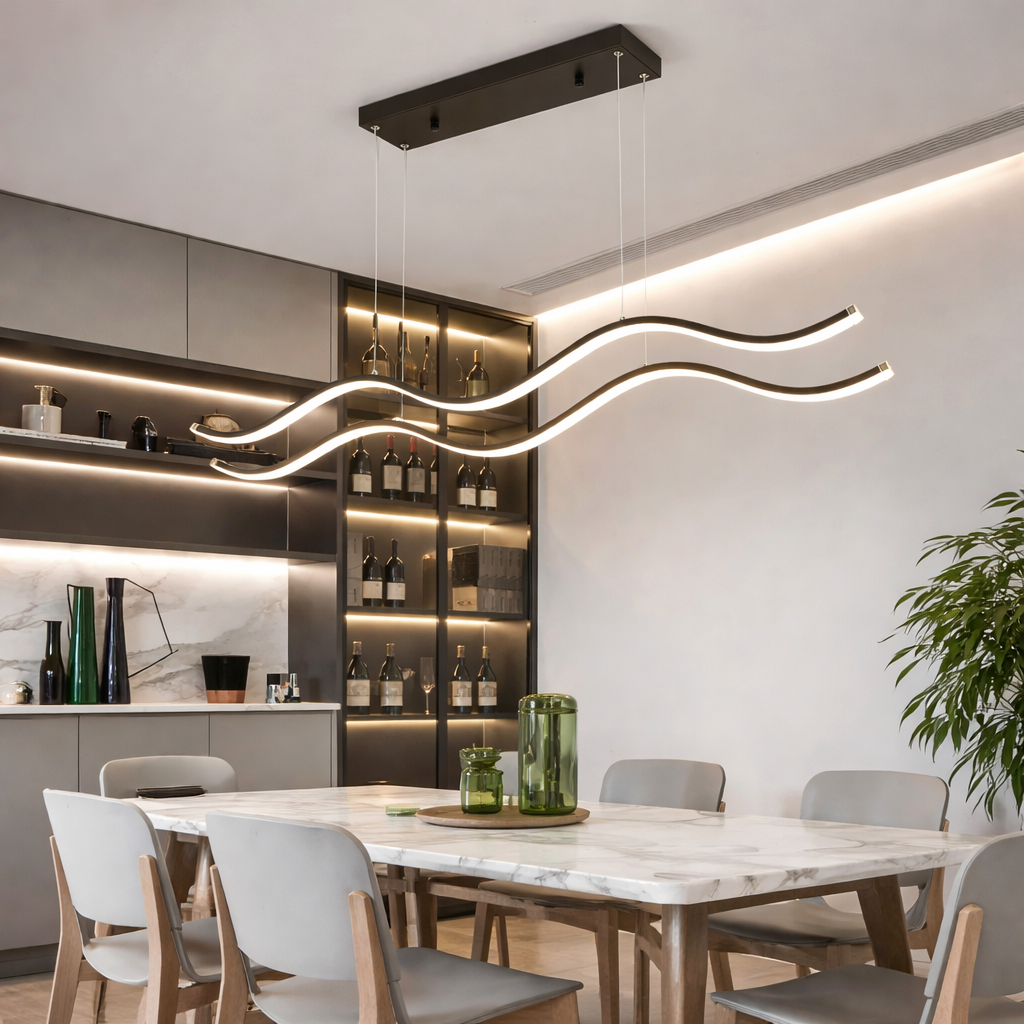 Luminara Two Wave Pendant Light