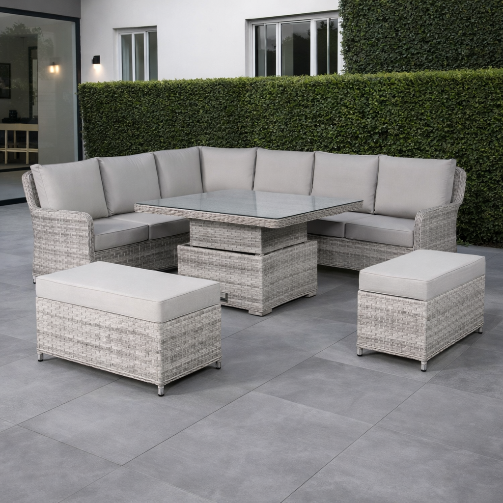 Sorrento Rattan Garden Sofa Set with Rising Table