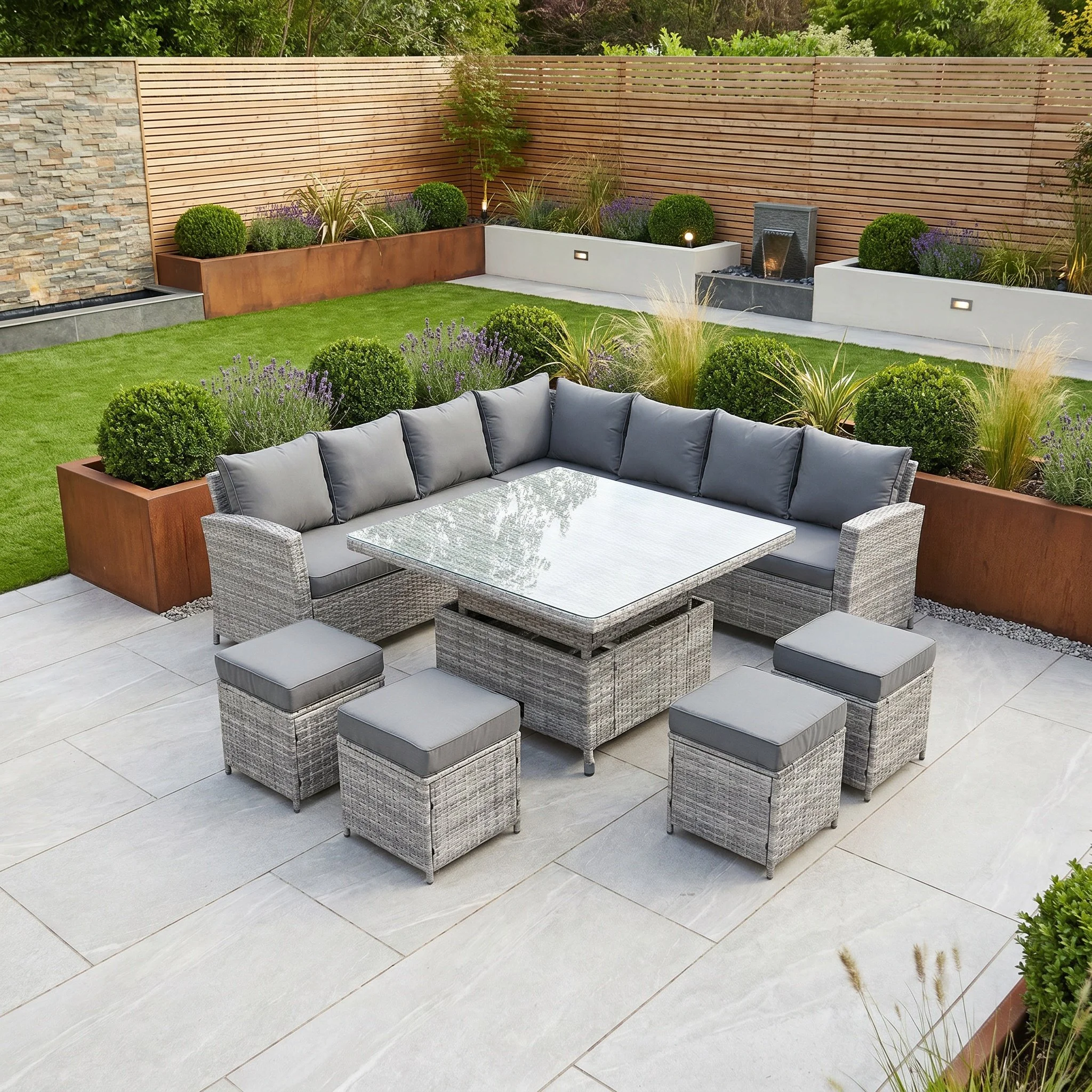 Large Garden Furniture Dining Set
