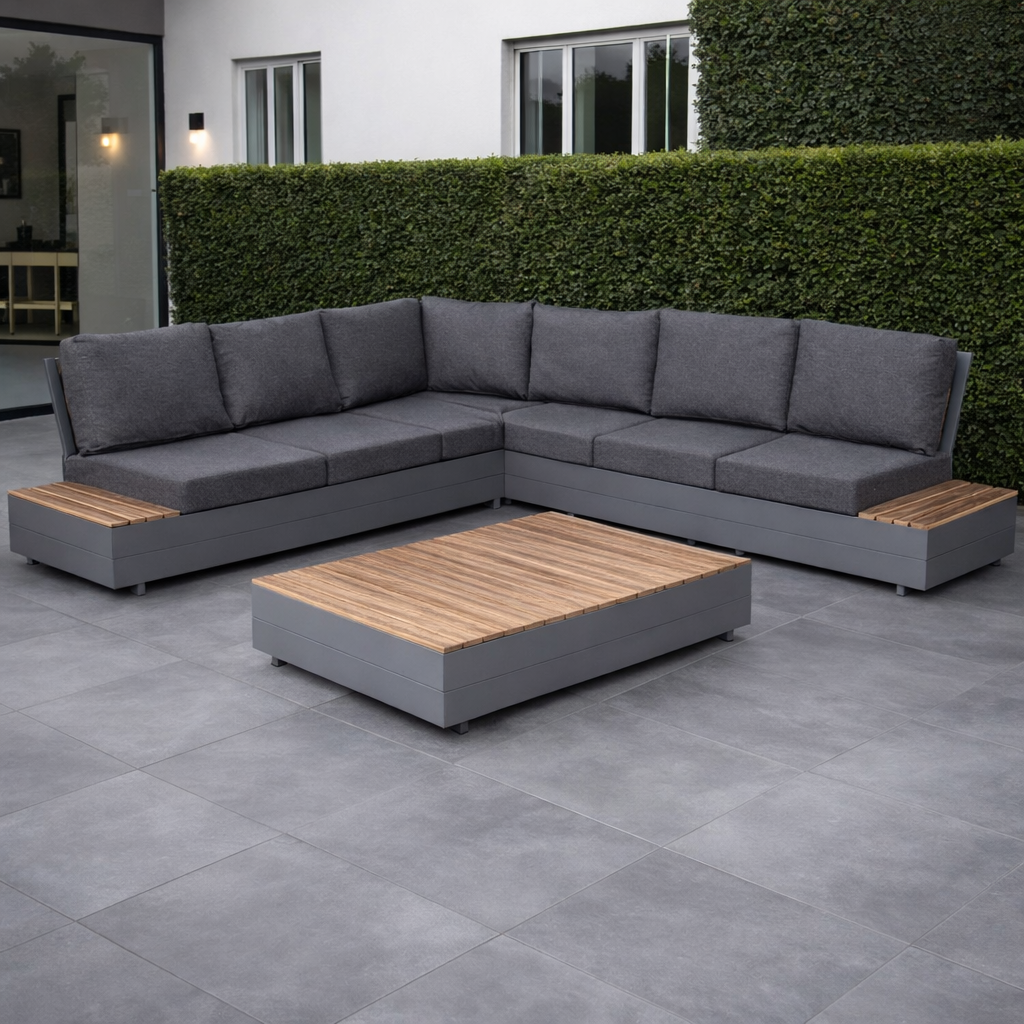 Apex Aluminium Garden Sofa Set with Coffee Table