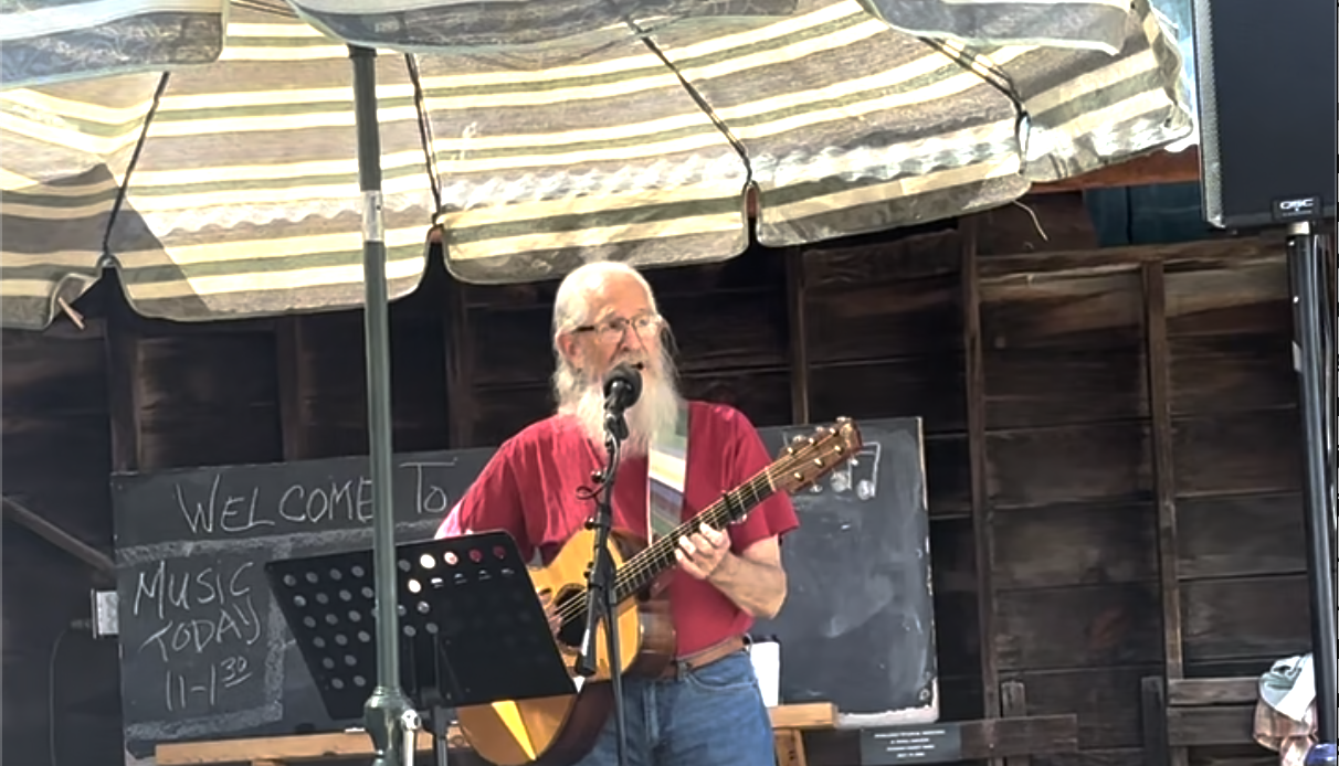 Hank solo at Sierra Valley Farmers Market 