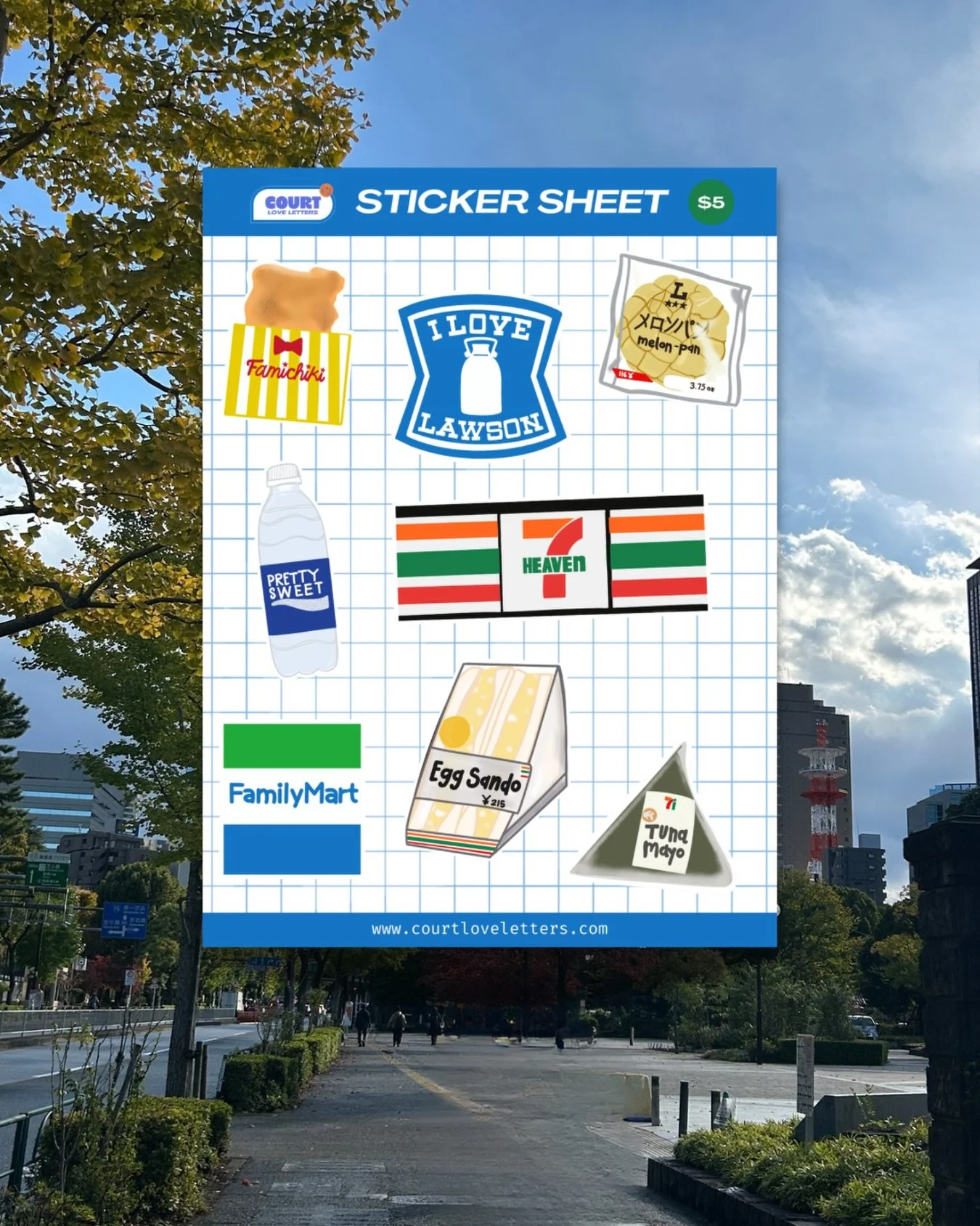 Been missing Japan more than usual this week so I created a sticker sheet of my konbini must haves. 

I tried melon pan for the first time this past fall and that long with the pancakes are a daily craving for me.

Which Konbini is your favorite?