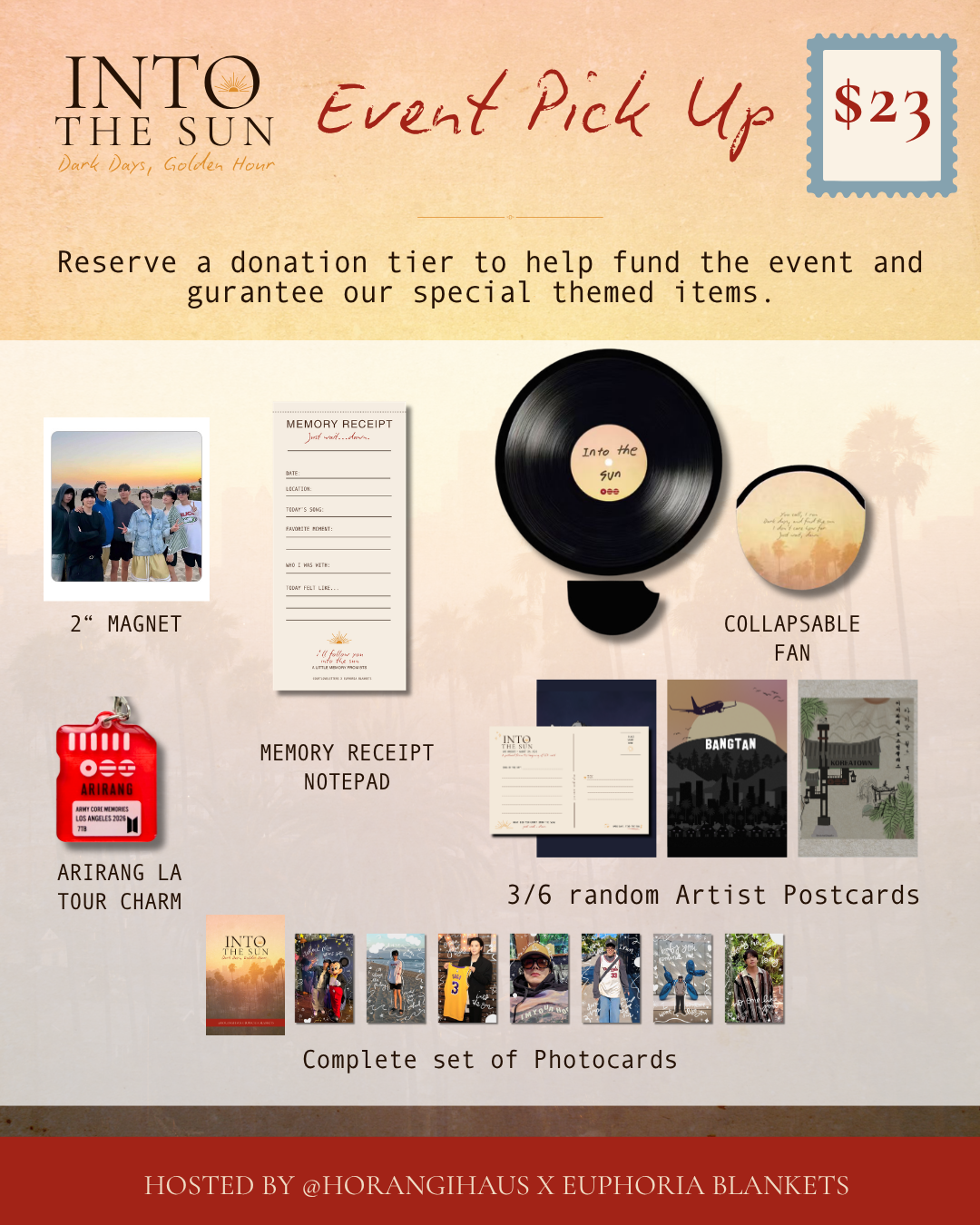 Donation Tiers for Into the Sun