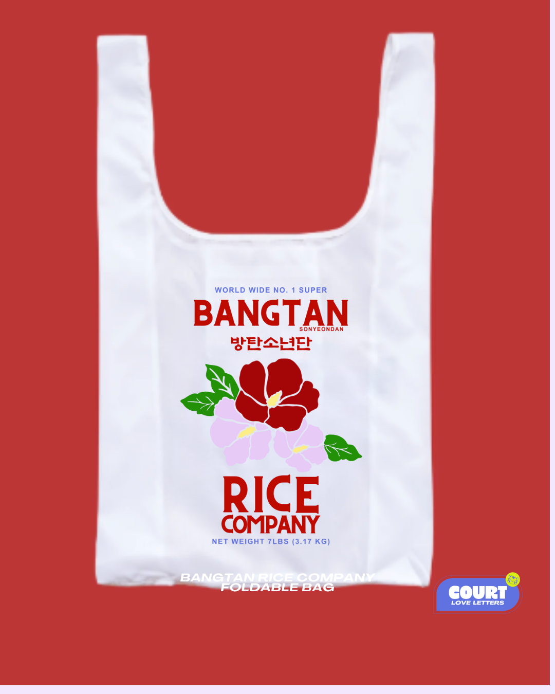 Bangtan Rice Foldable Shopping Bag (Pre Order)