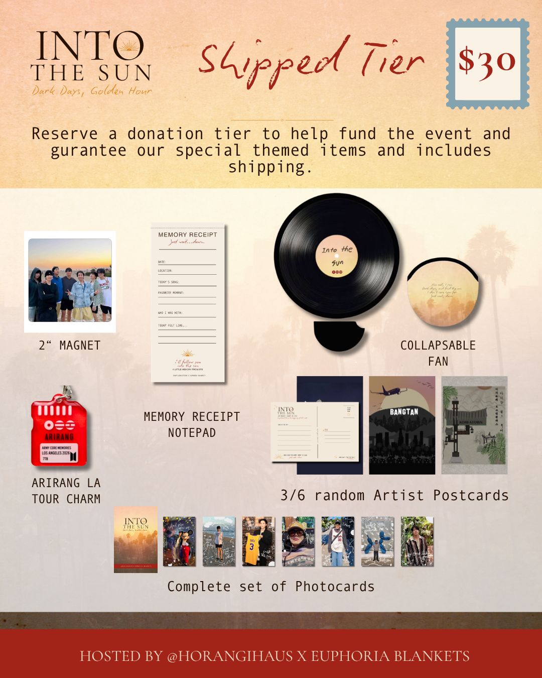 Into the Sun Shipped Donation Tier