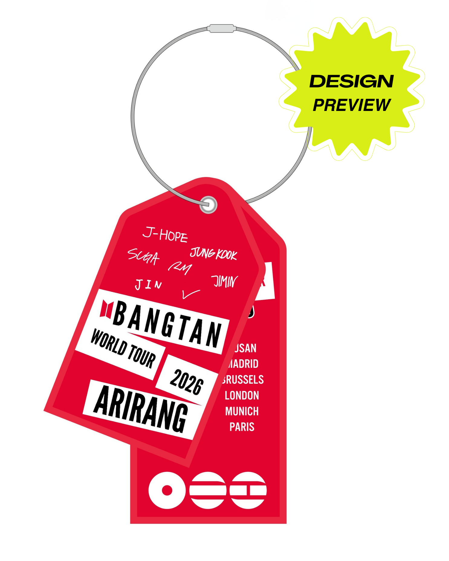 BTS Arirang World Tour Flight Tag