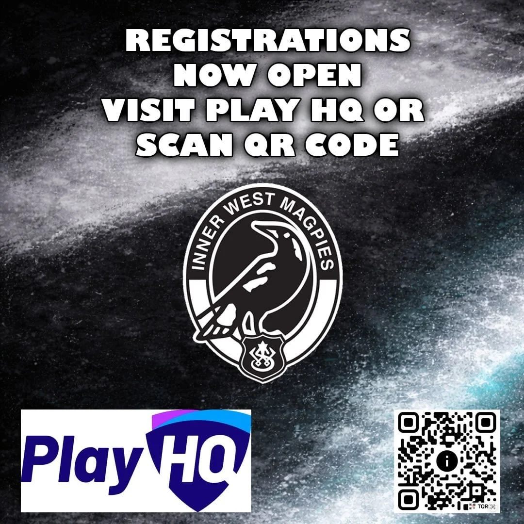 🏉 REGISTRATIONS NOW OPEN 🏉
Inner West Magpies &ndash; 2026 Season

Registrations are now live on PlayHQ
👉 https://www.playhq.com/afl/register/4c7cab
or scan the QR code

💰 Fees
&bull; Open Age Men &ndash; $520
&bull; Open Age Women &ndash; $380
&