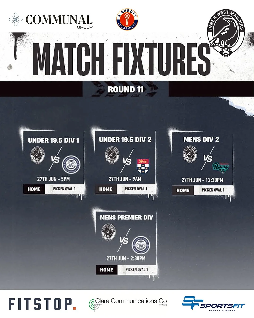 ANOTHER HUGE DAY AT PICKEN OVAL

Tomorrow is a big one, with 4 games of footy on Picken Oval followed by a massive night upstairs. Here's everything you need to know:

- 9:00am &ndash; Under 19.5 Div 2 vs Manly
- 12:30pm &ndash; Mens Div 2 vs Penrith