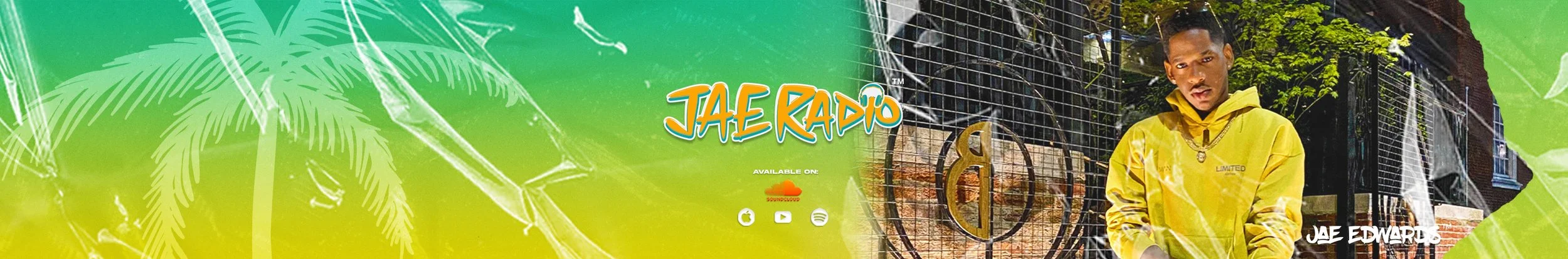 Jae Radio SoundCloud, Apple Music & Spotify Banner