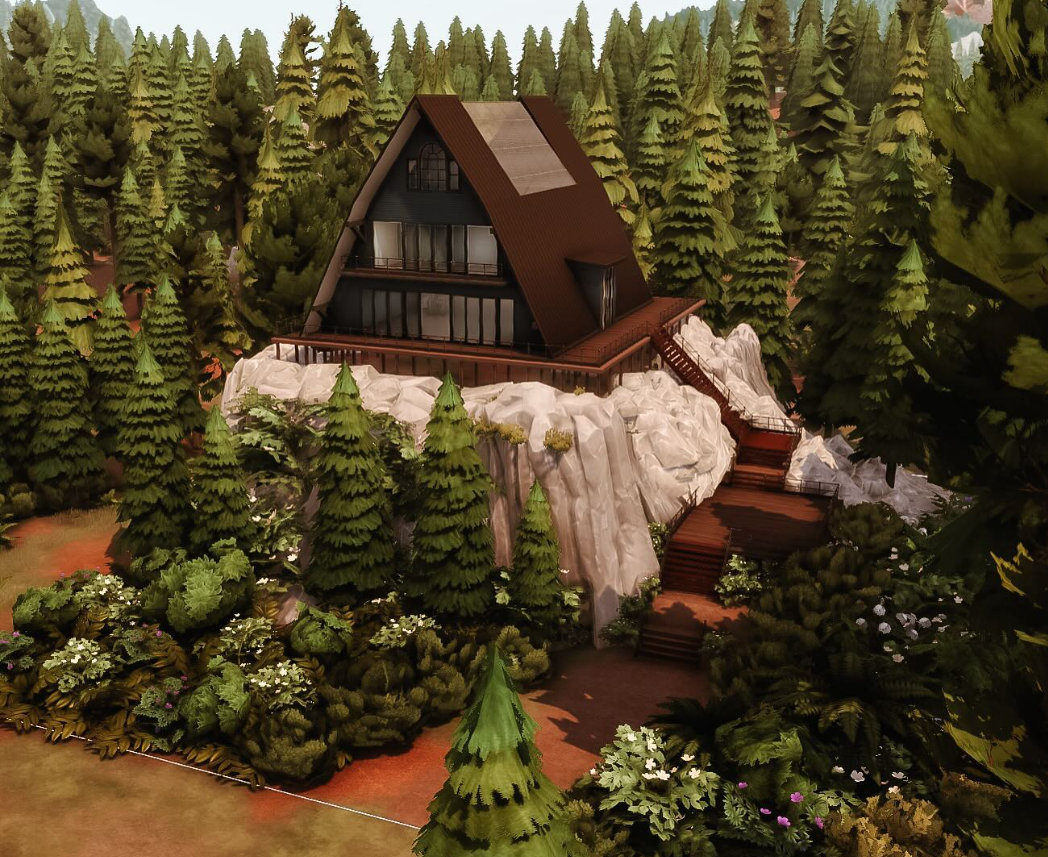 A Frame Mountain Cabin: 64 x 64 | 2 bed 2 bath | §41,628