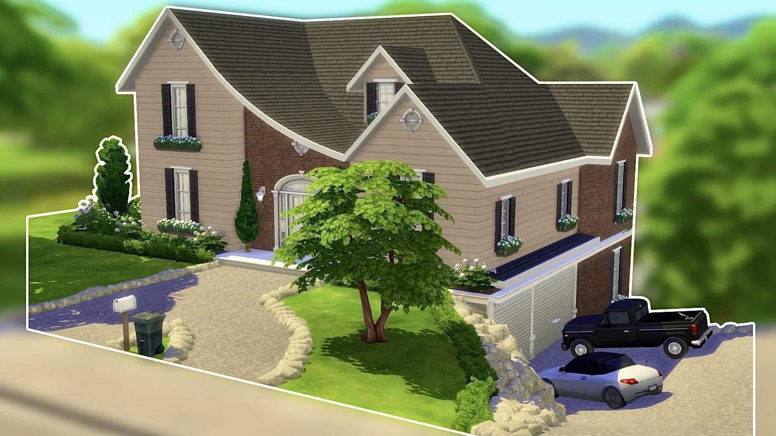 Base Game Family Home: 50 x 40 | 9 bed 8 bath | §75,188 | shell