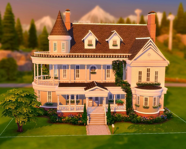 Base Game Victorian: 40 x 30 | 7 bed 6 bath | §79,711 | shell